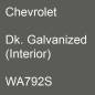 Preview: Chevrolet, Dk. Galvanized (Interior), WA792S.